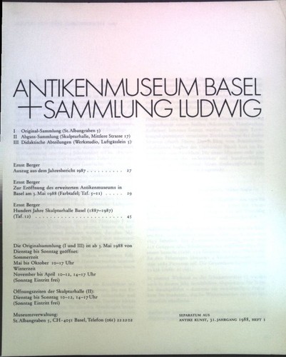 Hundert jahre skulpturhalle - hundert,